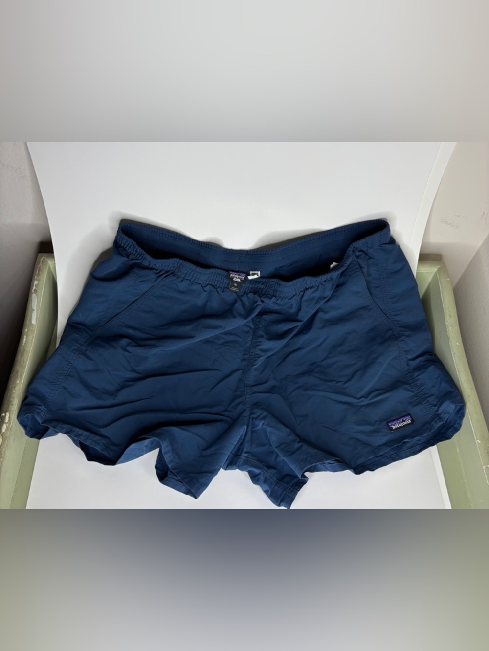 Patagonia Baggies Shorts Women’s Size XL Blue Lined Swim Nylon Outdoors